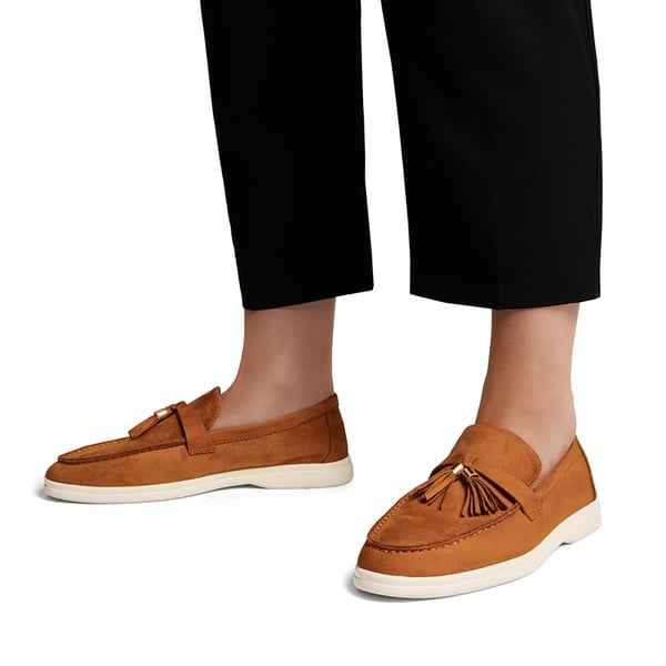 Slip On Casual Loafers - TAN-SUEDE - 1